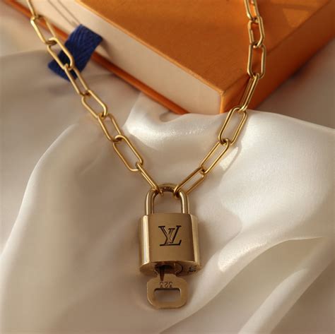 louis vuitton lock pendant|Louis Vuitton padlock necklace.